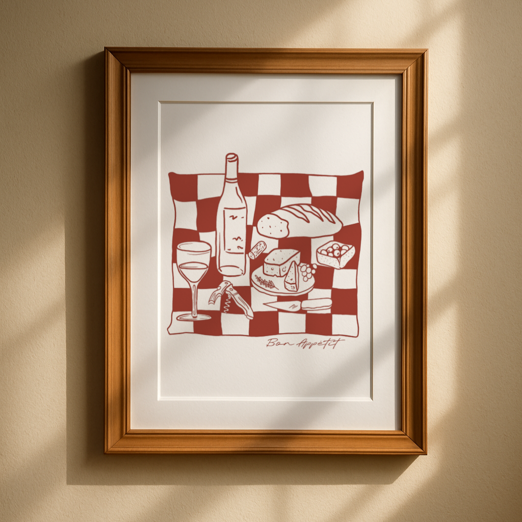 French Picnic | Art Print - KtRose Designs