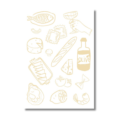 Italian Dinner Party | Art Print - KtRose Designs