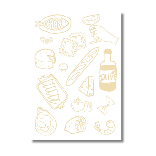 Italian Dinner Party | Art Print - KtRose Designs