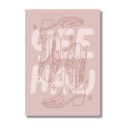Pink Yee Haw Western Boots | Art Print - KtRose Designs