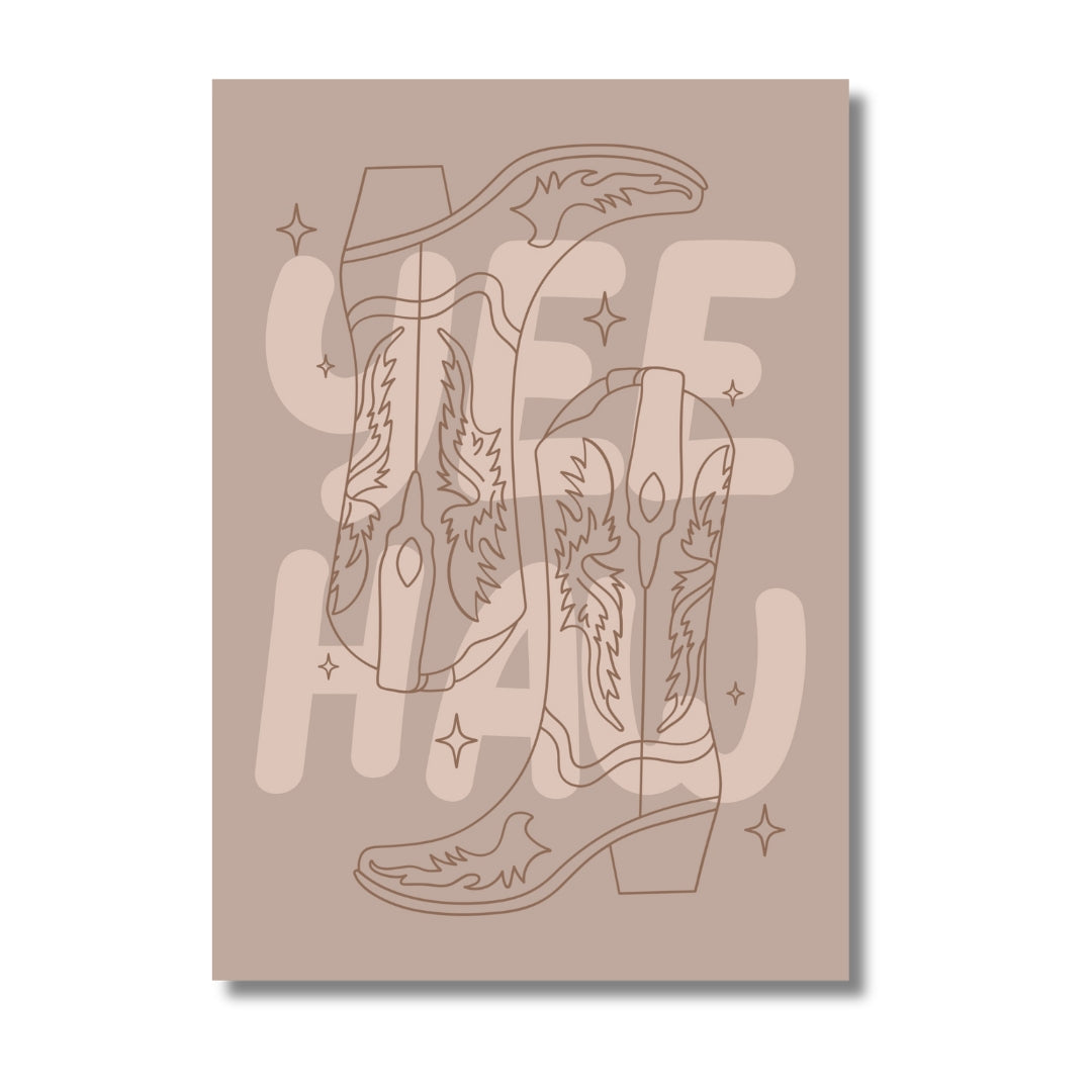 Yee Haw Western Boots | Art Print - KtRose Designs