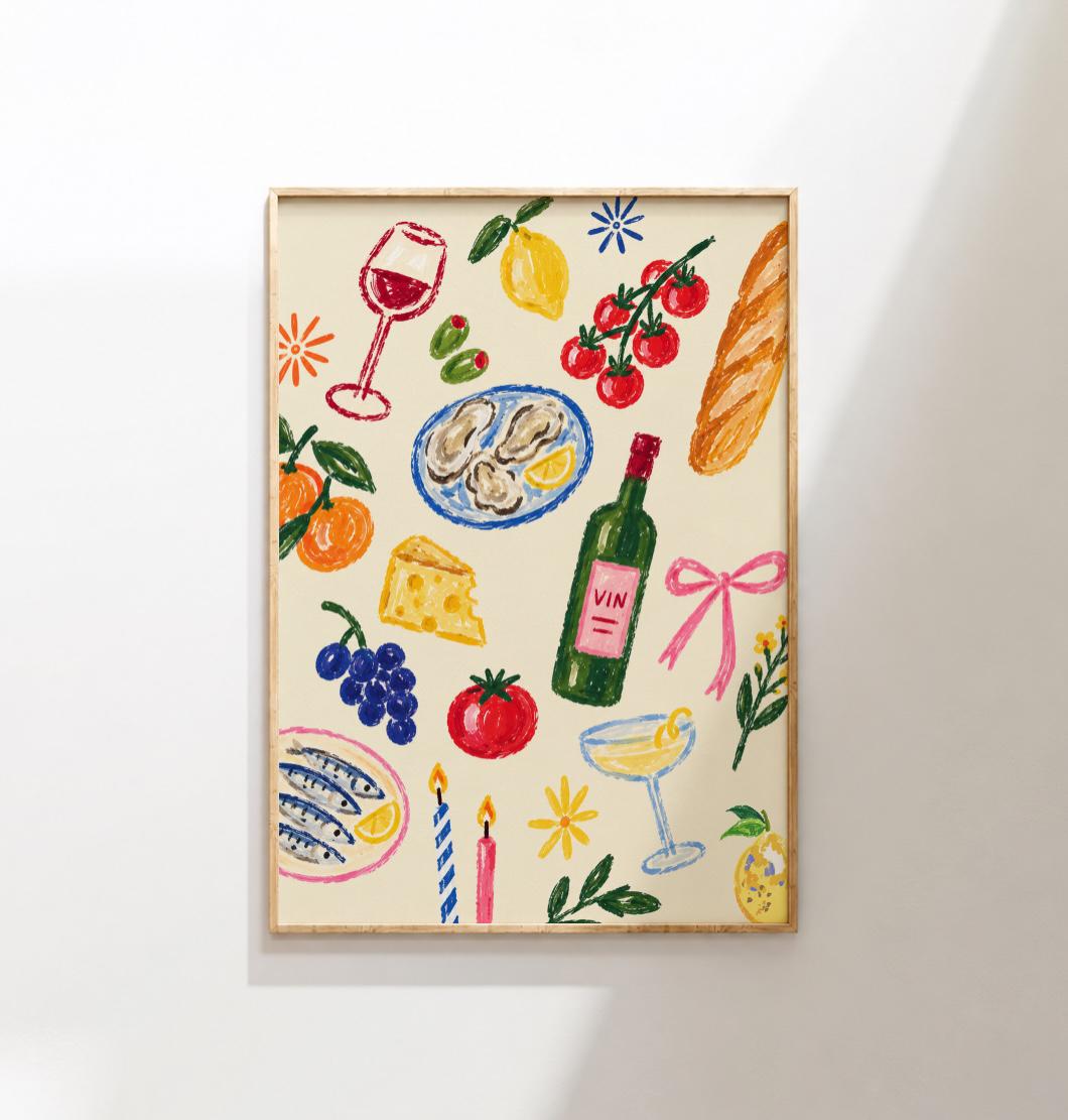 A Table for Two | Art Print - KtRose Designs