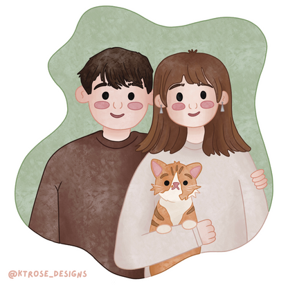 Personalised Illustration - Digital File - KtRose Designs