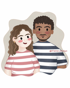 Personalised Couple Illustration - KtRose Designs