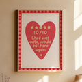 Chef Was Cute, Would Eat Here Again | Art Print - KtRose Designs