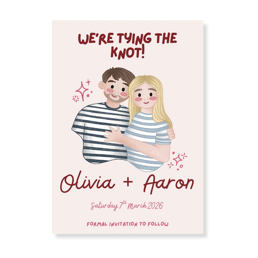 We're Tying The Knot! | Personalised Save The Date Invitations