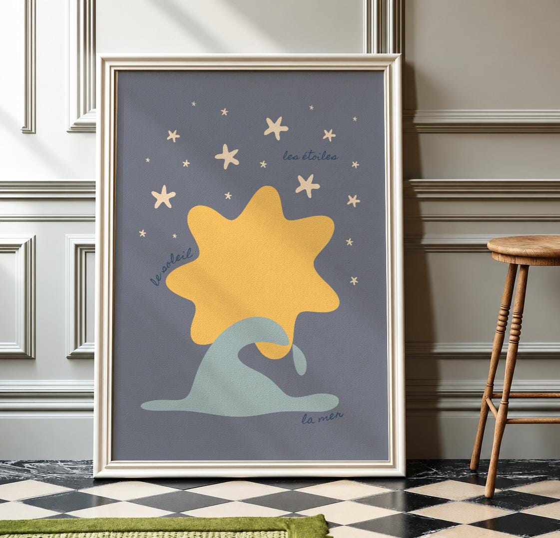 The Stars, Sun & Sea | Art Print - KtRose Designs