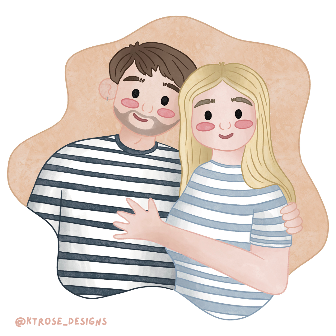 Personalised Illustration - Digital File - KtRose Designs