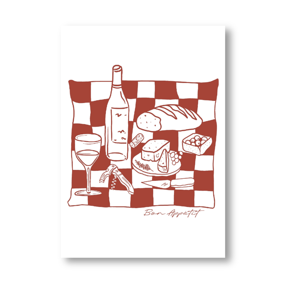 French Picnic | Art Print - KtRose Designs