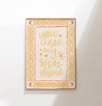 You Are My Sunshine - Pastel Yellow | Art Print - KtRose Designs