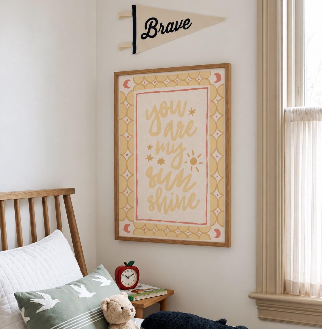 You Are My Sunshine - Pastel Yellow | Art Print - KtRose Designs