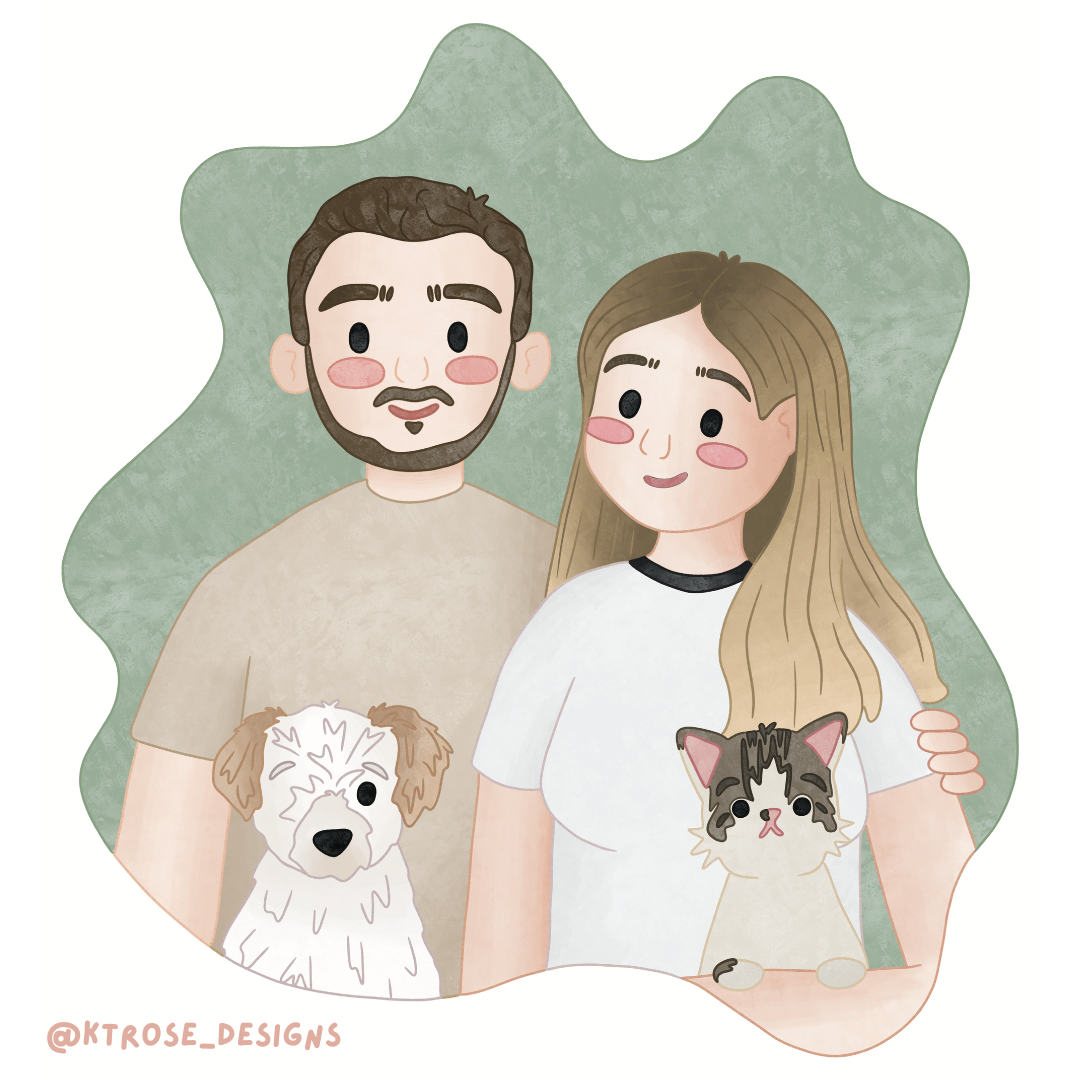 Personalised Couple Illustration