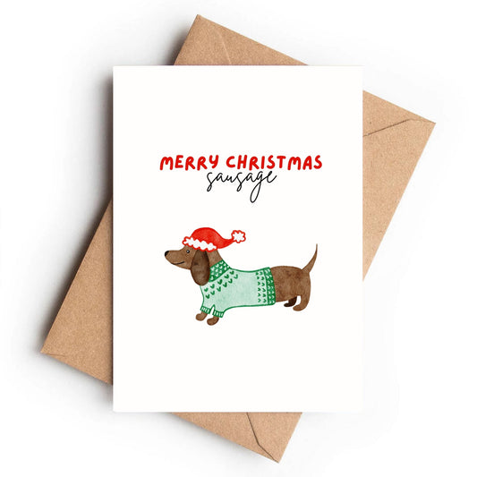 Christmas Card | Merry Christmas Sausage