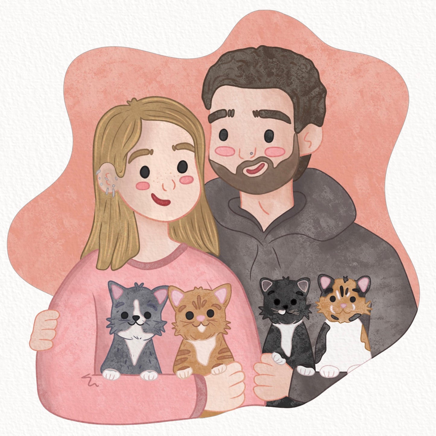 Personalised Couple / Family Illustration