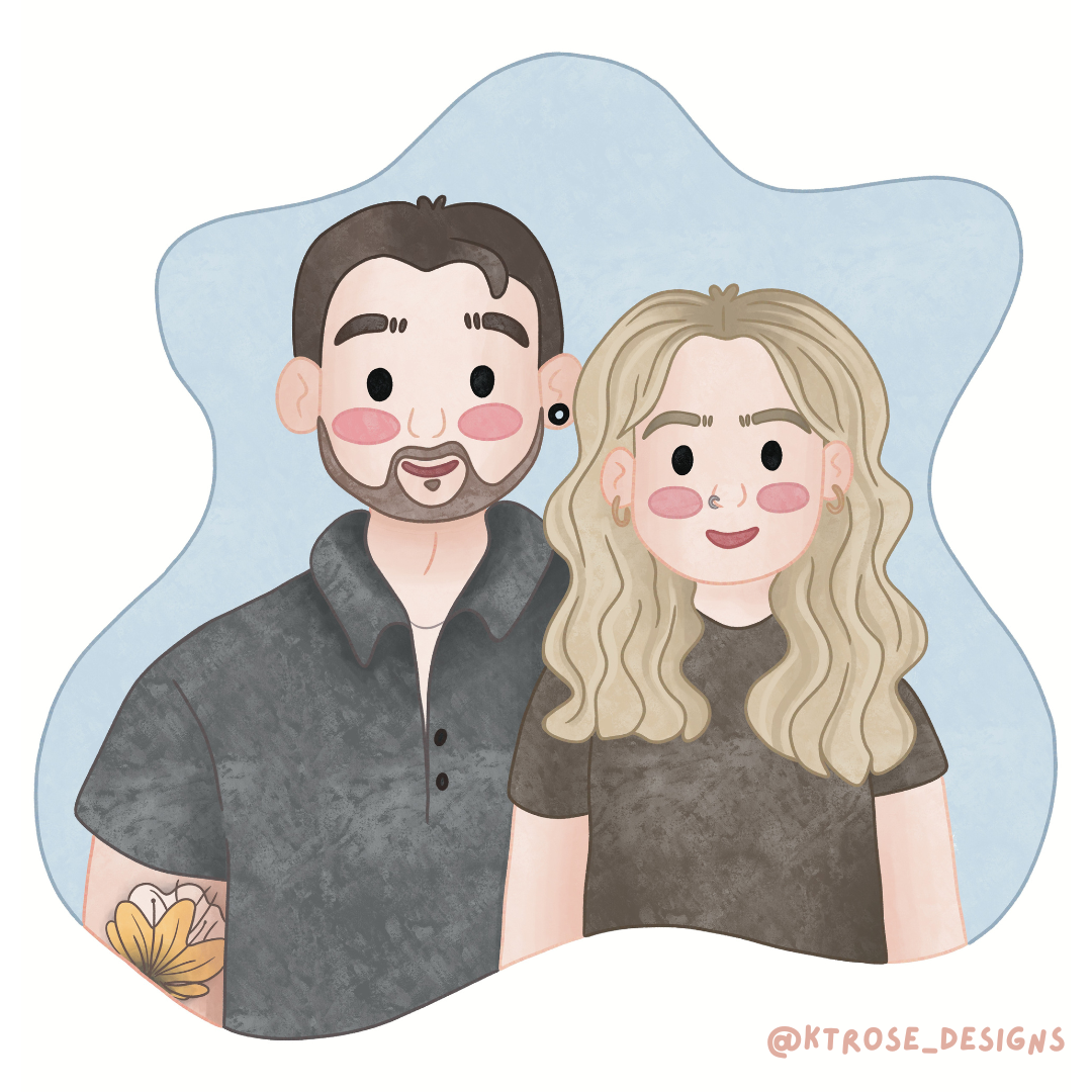 Personalised Illustration - Digital File - KtRose Designs