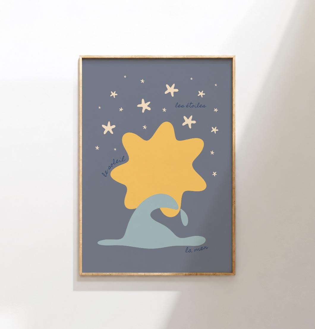 The Stars, Sun & Sea | Art Print - KtRose Designs