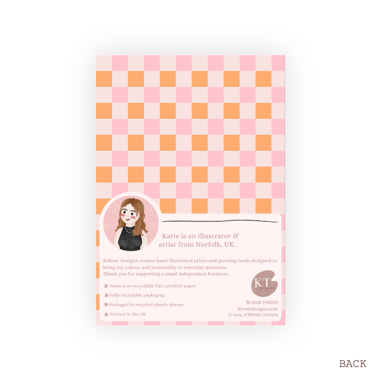 Happy Bday Checkerboard | Birthday Card - KtRose Designs