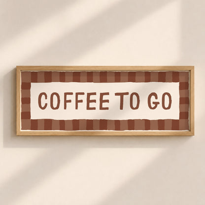 Coffee To Go | Slimline Art Print - KtRose Designs