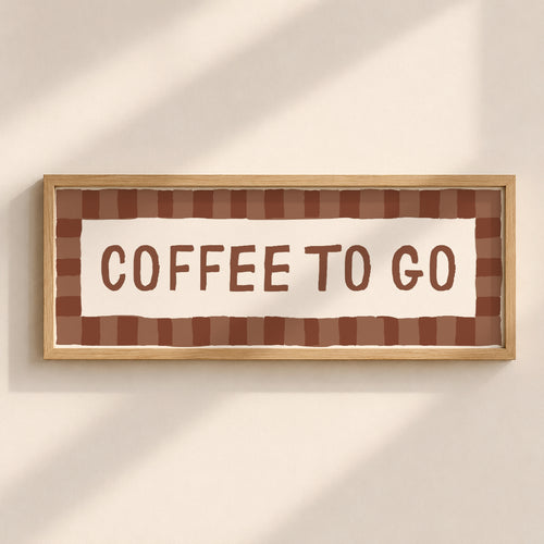 Coffee To Go | Slimline Art Print - KtRose Designs