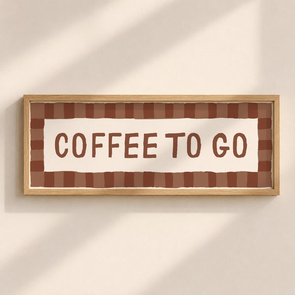 Coffee To Go | Slimline Art Print - KtRose Designs