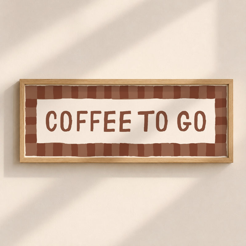 Coffee To Go | Slimline Art Print - KtRose Designs