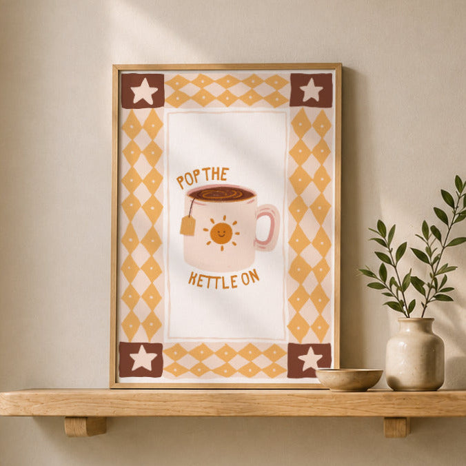 Pop The Kettle On | Art Print - KtRose Designs