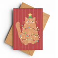 Festive Ginger Cat | Christmas Card - KtRose Designs