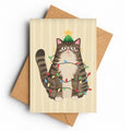 Festive Tabby Cat | Christmas Card - KtRose Designs