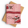 Festive Sausage Dog Red | Christmas Card - KtRose Designs