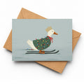 Skiing Goose | Christmas Card - KtRose Designs
