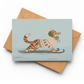 Skiing Cat | Christmas Card - KtRose Designs