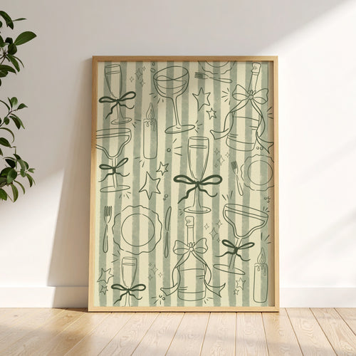 Bubbles & Bows | Art Print - KtRose Designs