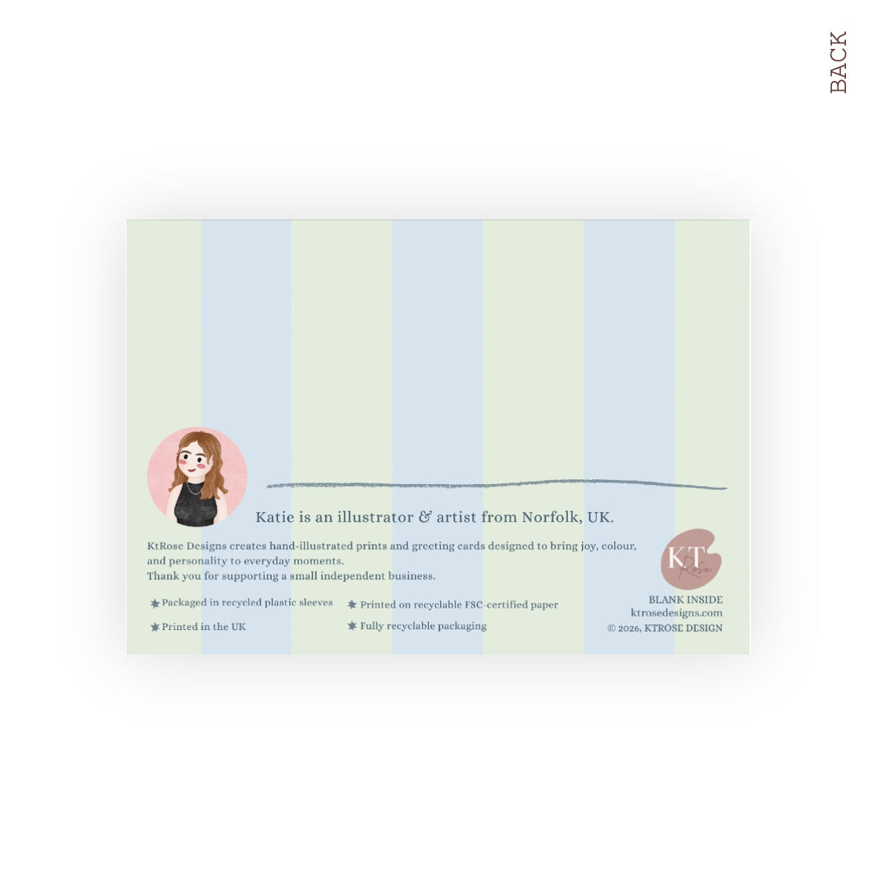Happy Father’s Day Stripes | Father’s Day Card - KtRose Designs