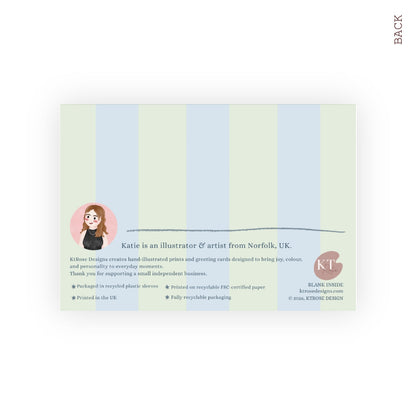 Happy Father’s Day Stripes | Father’s Day Card - KtRose Designs