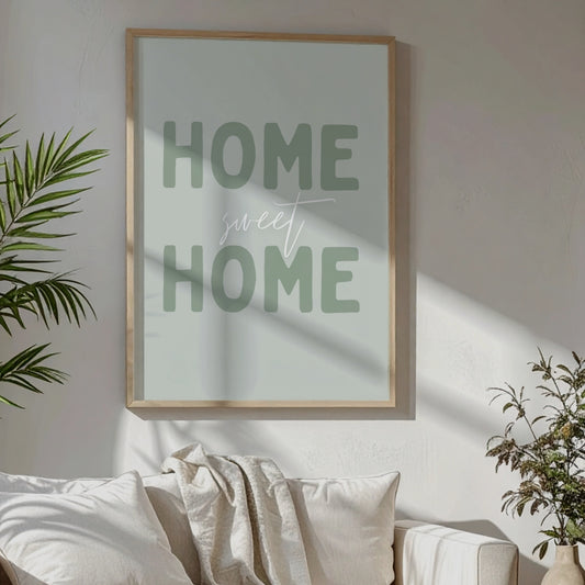 Home Sweet Home Sage Green | Art Print - KtRose Designs