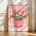 Tulip Floral Vase | Art Print - KtRose Designs