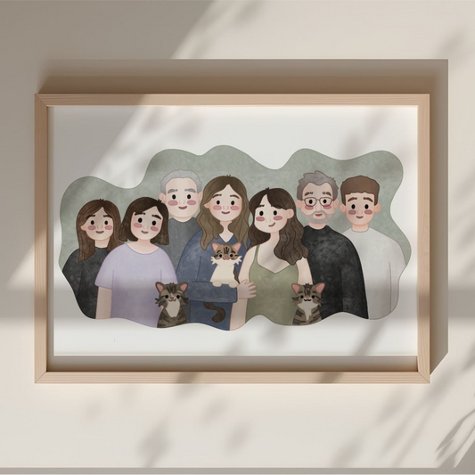 Personalised Group Illustration