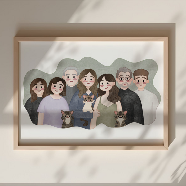Personalised Group Illustration - KtRose Designs