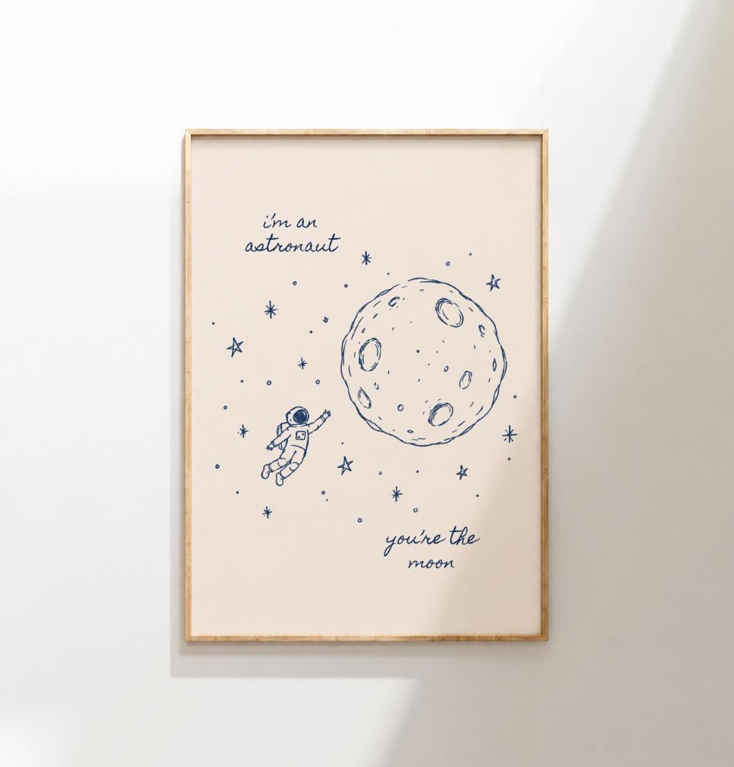 I'm An Astronaut - Noah Kahan | Art Print - KtRose Designs