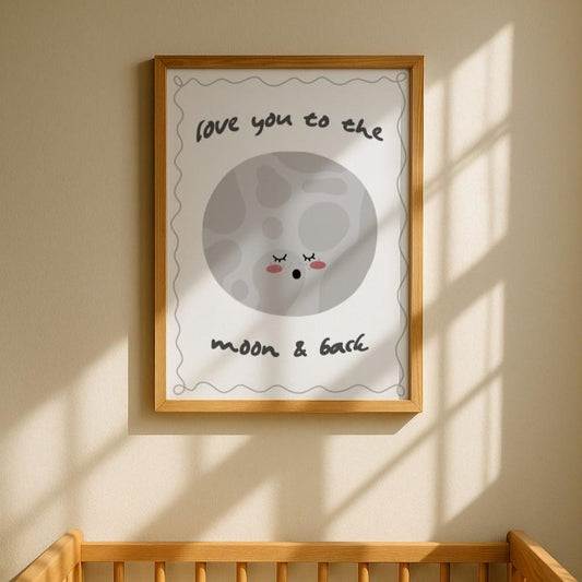 Love You To The Moon & Back | Art Print