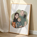 PRE ORDER - Personalised Couple / Family Illustration - KtRose Designs