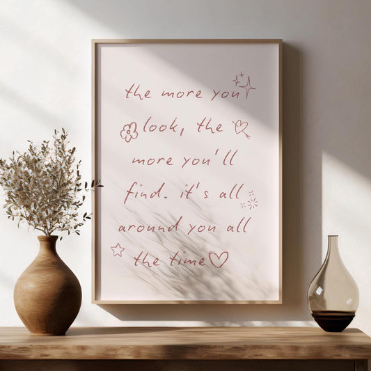 I See It Olivia Dean Art Print - Soft Pink Handwritten Quote Print - KtRose Designs