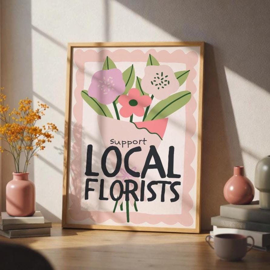 Support Local Florists | Art Print - KtRose Designs