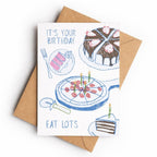 Eat Lots Birthday | Birthday Card - KtRose Designs