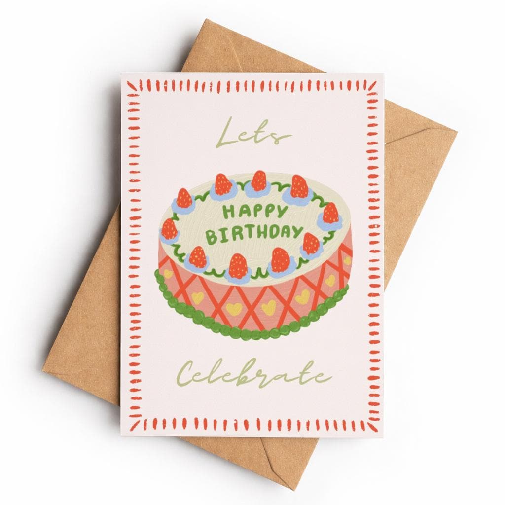 Let’s Celebrate Cake | Birthday Card - KtRose Designs