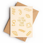 Love You More Than Pasta | Greeting Card - KtRose Designs
