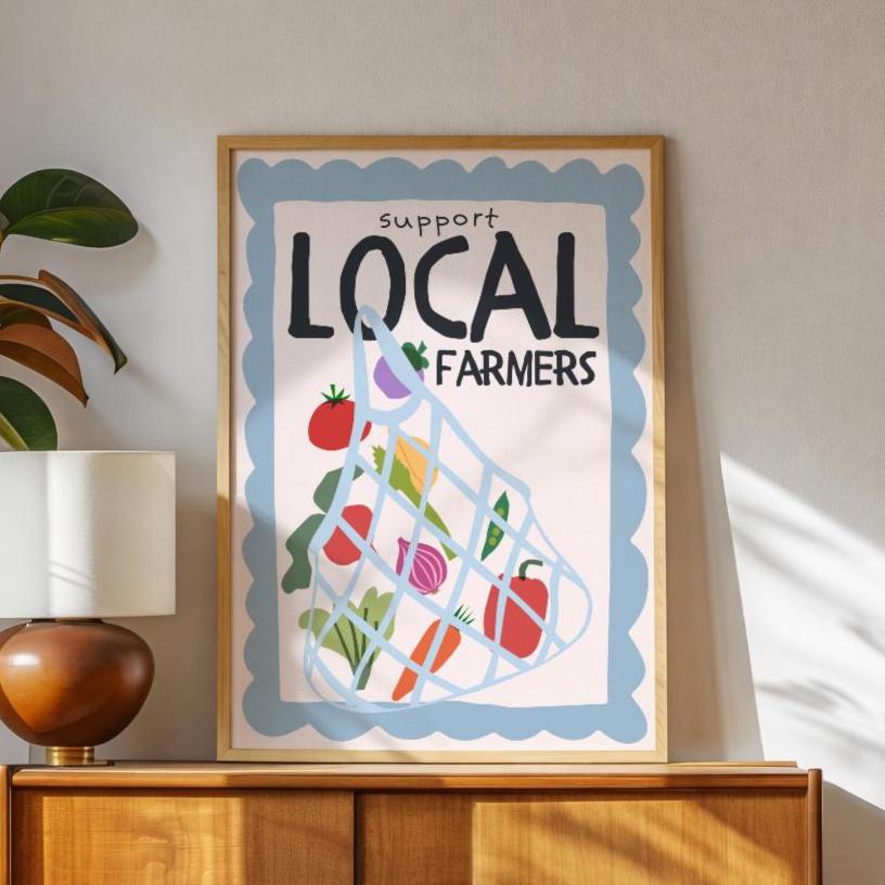 Support Local Farmers | Art Print - KtRose Designs