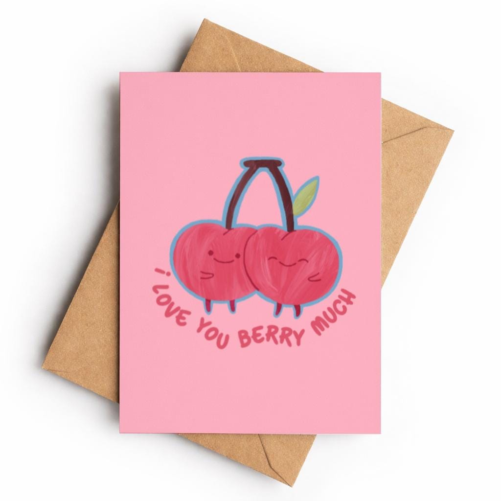 Love You Berry Much | Greeting Card - KtRose Designs