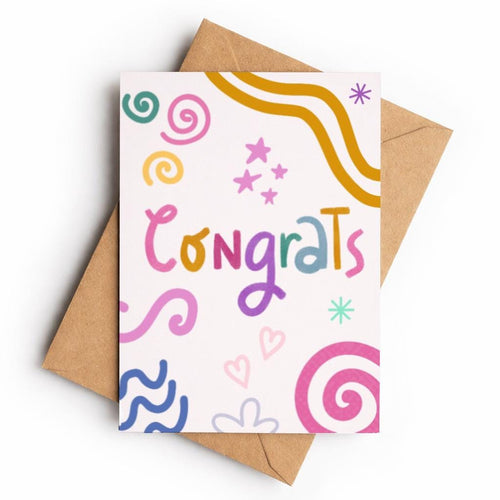 Colourful Congrats | Greeting Card - KtRose Designs