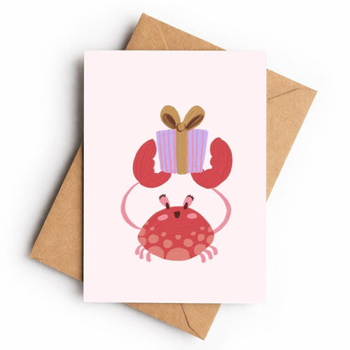Cute Crab Gift | Greeting Card - KtRose Designs